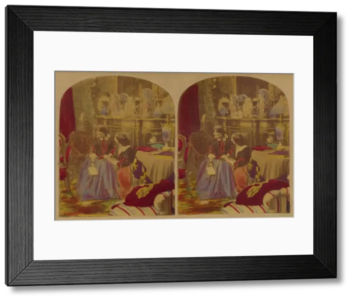 Framed Print : News from the War. about 1860. Creator: Joseph John Elliott Framed Print : News from the War. about 1860. Creator: Joseph John Elliott