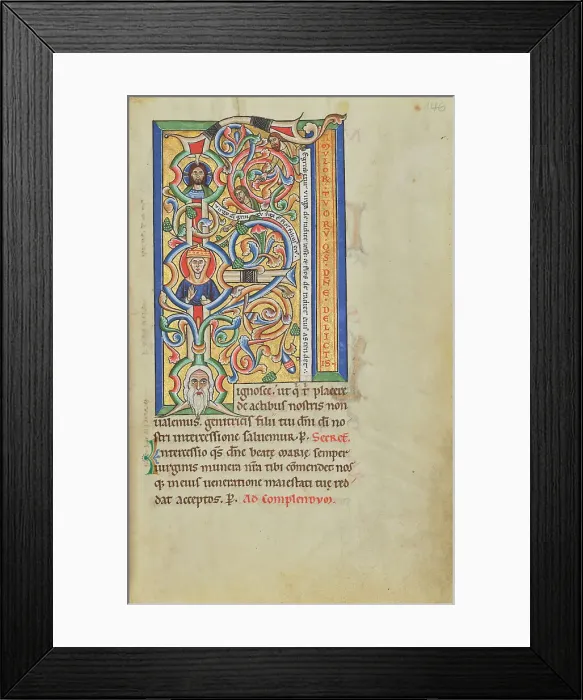 Framed Print : Initial F: The Tree of Jesse; Stammheim Missal, probably 1170s. Creator: Unknown Framed Print : Initial F: The Tree of Jesse; Stammheim Missal, probably 1170s. Creator: Unknown