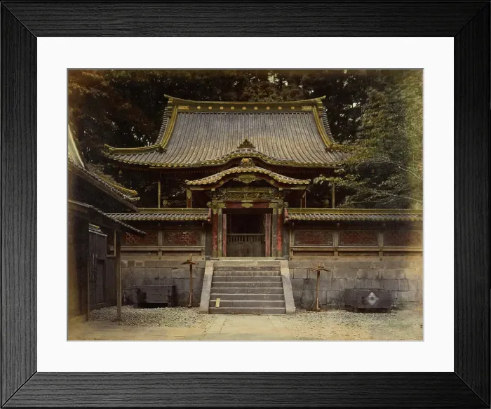Framed Print : Gateway Kurohozon, Shiba, 1863-1868. Creator: Felice Beato Framed Print : Gateway Kurohozon, Shiba, 1863-1868. Creator: Felice Beato