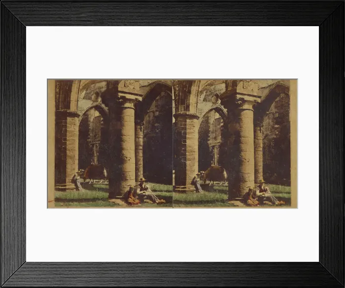 Framed Print : Voyage de Bretagne. Saint-Mathieu (Finistere) Ruines de l'Abbaye, No. 4. about 1860. Creator: Charles Paul Furne Framed Print : Voyage de Bretagne. Saint-Mathieu (Finistere) Ruines de l'Abbaye, No. 4. about 1860. Creator: Charles Paul Furne