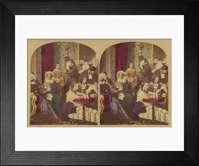 Framed Print : Evenings at Home. about 1865. Creator: Joseph John Elliott Framed Print : Evenings at Home. about 1865. Creator: Joseph John Elliott
