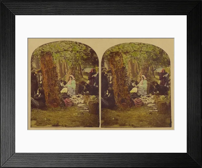 Framed Print : A Picnic Party, about 1857. Creators: London Stereoscopic & Photographic Co, Joseph John Elliott Framed Print : A Picnic Party, about 1857. Creators: London Stereoscopic & Photographic Co, Joseph John Elliott