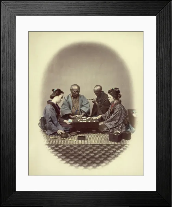 Framed Print : Japanese Playing Goobun, 1866-1867. Creator: Felice Beato Framed Print : Japanese Playing Goobun, 1866-1867. Creator: Felice Beato