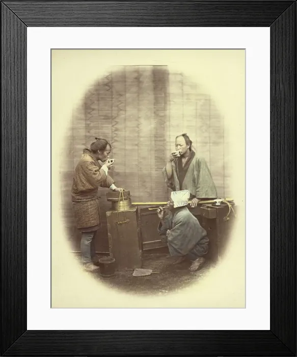 Framed Print : Saki Seller, 1866-1867. Creator: Felice Beato Framed Print : Saki Seller, 1866-1867. Creator: Felice Beato