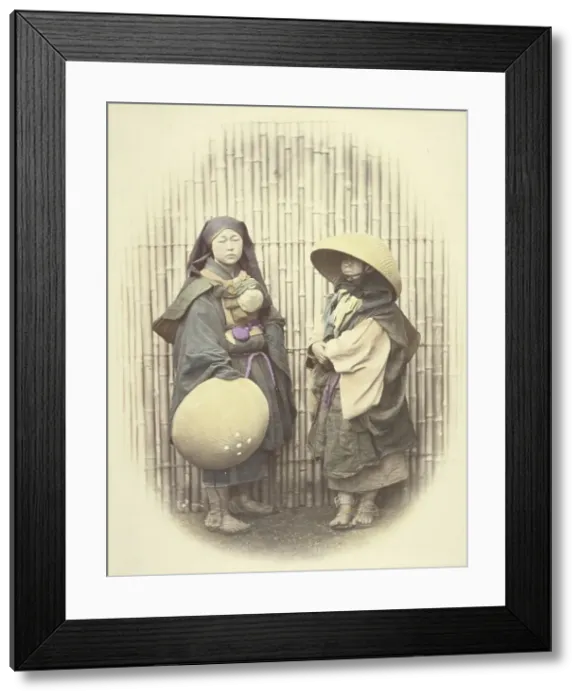 Framed Print : Mendicant Nuns, 1863-1868. Creator: Felice Beato Framed Print : Mendicant Nuns, 1863-1868. Creator: Felice Beato