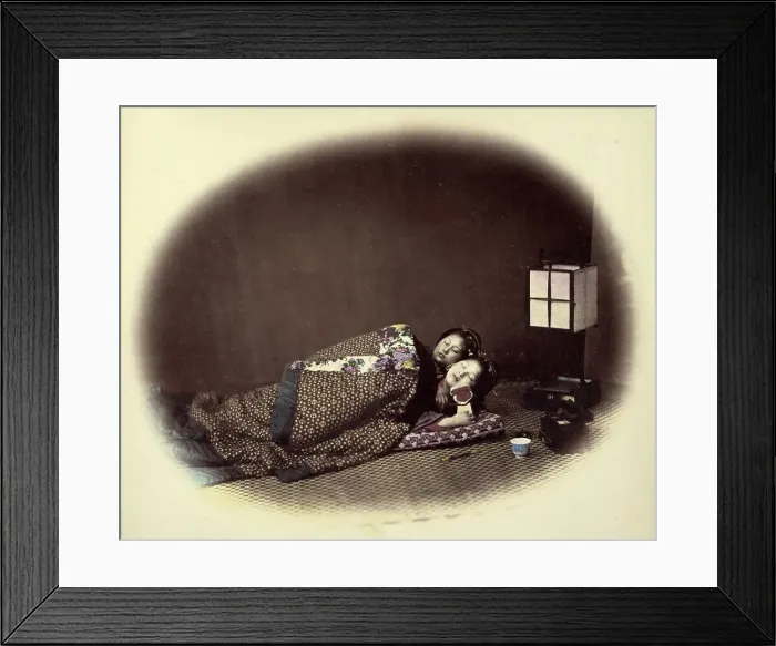 Framed Print : Sleeping Beauties, 1866-1867. Creator: Felice Beato Framed Print : Sleeping Beauties, 1866-1867. Creator: Felice Beato