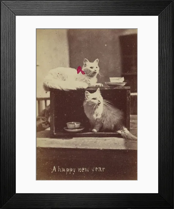 Framed Print : A happy new year, about 1865. Creator: Henry Pointer Framed Print : A happy new year, about 1865. Creator: Henry Pointer