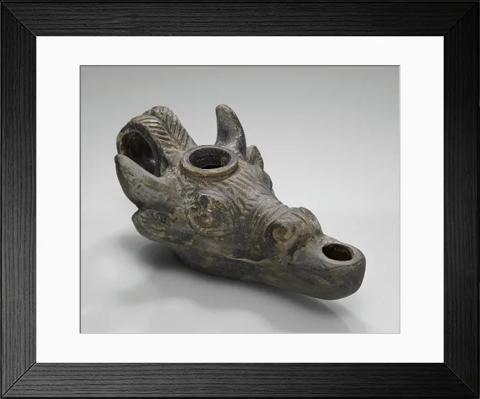 Framed Print : Lamp, 1st century B.C.-1st century A.D. Creator: Unknown Framed Print : Lamp, 1st century B.C.-1st century A.D. Creator: Unknown