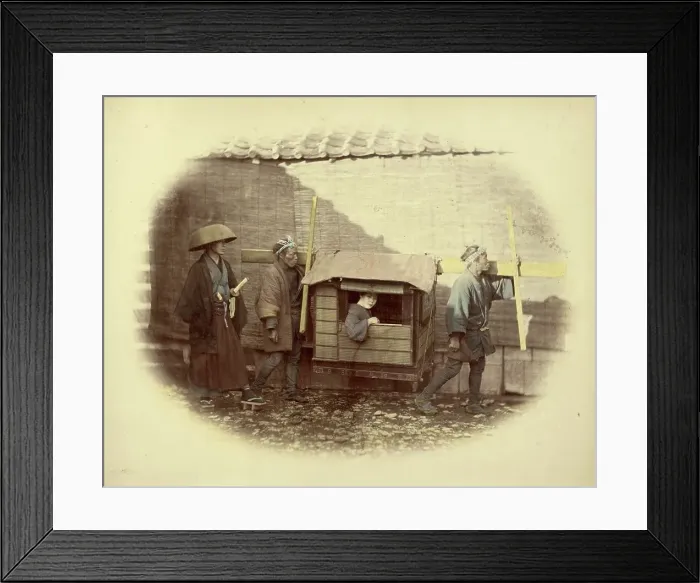 Framed Print : Norimono or Sedan Chair, 1866-1867. Creator: Felice Beato Framed Print : Norimono or Sedan Chair, 1866-1867. Creator: Felice Beato
