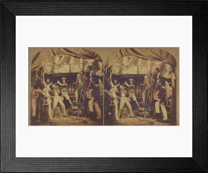 Framed Print : Nautical Sketches. Crossing the Line. about 1865. Creator: J. Reynolds Framed Print : Nautical Sketches. Crossing the Line. about 1865. Creator: J. Reynolds