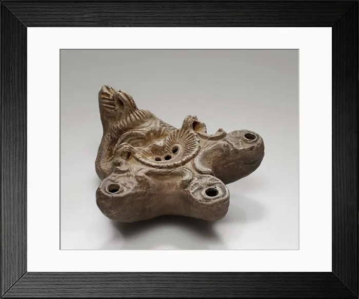 Framed Print : Lamp, 4th century B.C.-4th century A.D. Creator: Unknown Framed Print : Lamp, 4th century B.C.-4th century A.D. Creator: Unknown