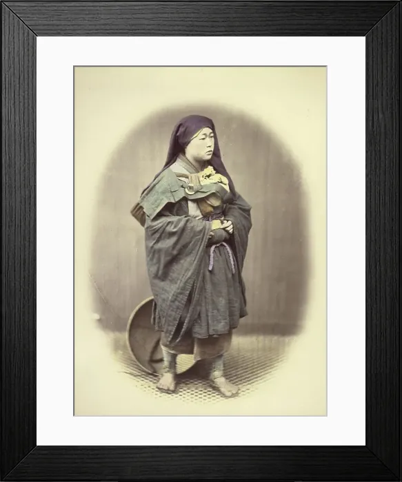 Framed Print : Mendicant Nun, 1866-1867. Creator: Felice Beato Framed Print : Mendicant Nun, 1866-1867. Creator: Felice Beato