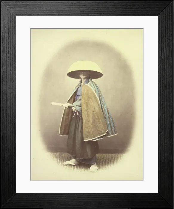 Framed Print : Priest Travelling, 1866-1867. Creator: Felice Beato Framed Print : Priest Travelling, 1866-1867. Creator: Felice Beato