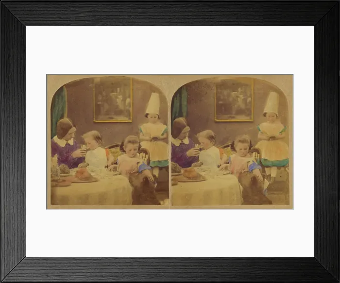 Framed Print : One o'Clock. about 1860. Creator: Joseph John Elliott Framed Print : One o'Clock. about 1860. Creator: Joseph John Elliott