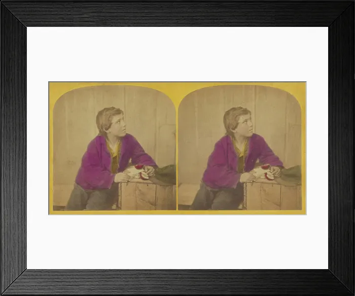 Framed Print : The Beggar Boy's Thanksgiving. 1871. Creator: F. G. Weller Framed Print : The Beggar Boy's Thanksgiving. 1871. Creator: F. G. Weller