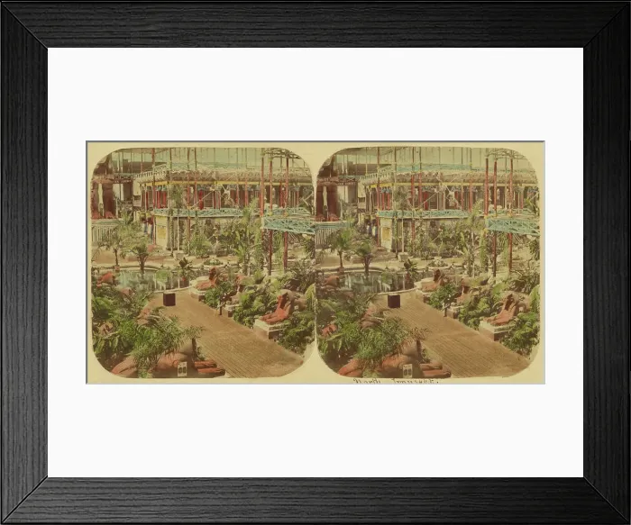 Framed Print : Crystal Palace - View of the North Transept, 1850s. Creator: London Stereoscopic & Photographic Co Framed Print : Crystal Palace - View of the North Transept, 1850s. Creator: London Stereoscopic & Photographic Co