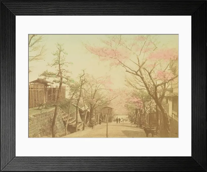 Framed Print : Street in Native Town of Yokohama, 1897. Creator: Ogawa Kazumasa Framed Print : Street in Native Town of Yokohama, 1897. Creator: Ogawa Kazumasa