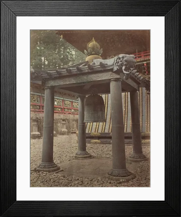 Framed Print : Korean Bell at Nikko, 1870s-1890s. Creator: Kusakabe Kimbei Framed Print : Korean Bell at Nikko, 1870s-1890s. Creator: Kusakabe Kimbei