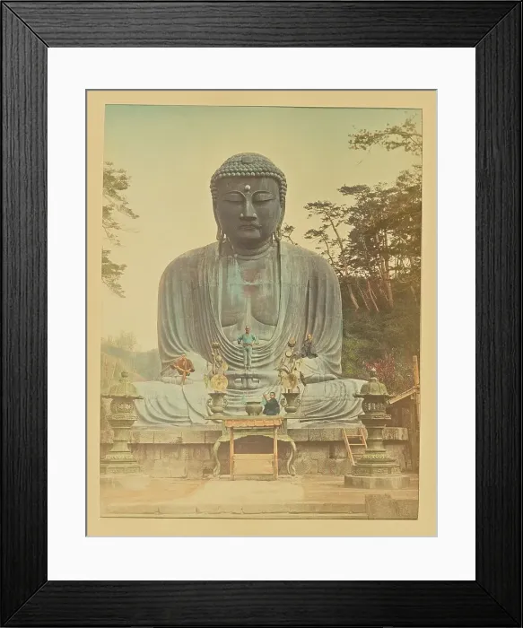 Framed Print : The Bronze Buddha at Kamakura, 1897. Creator: Ogawa Kazumasa Framed Print : The Bronze Buddha at Kamakura, 1897. Creator: Ogawa Kazumasa