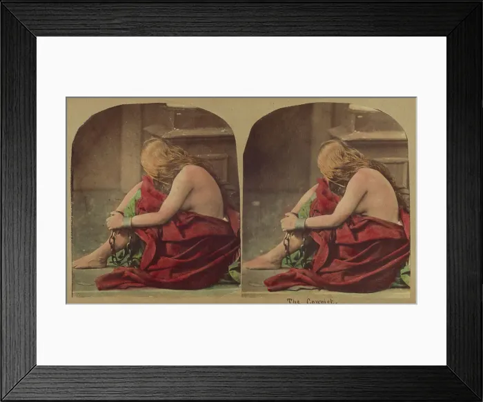 Framed Print : The Convict, about 1860. Creator: London Stereoscopic & Photographic Co Framed Print : The Convict, about 1860. Creator: London Stereoscopic & Photographic Co