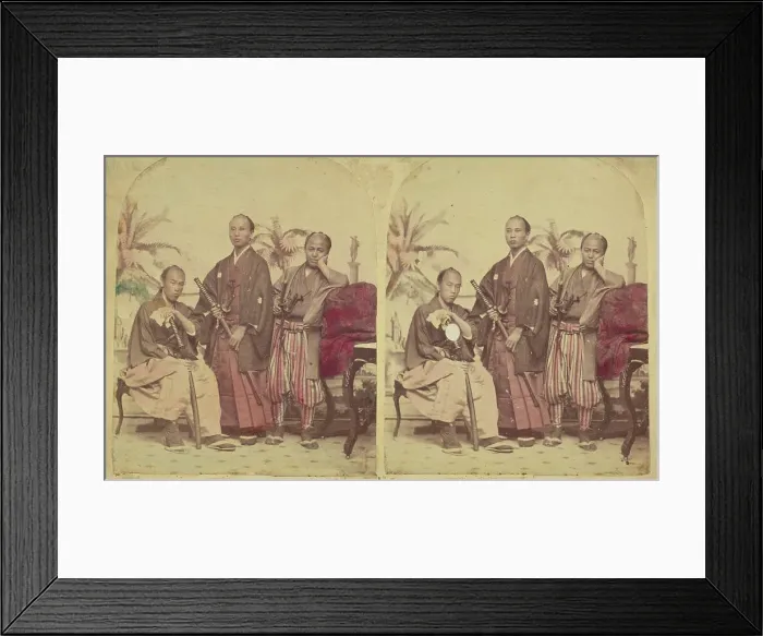 Framed Print : Members of the First Japanese Diplomatic Mission to the United States, negative 1860. Creator: Unknown Framed Print : Members of the First Japanese Diplomatic Mission to the United States, negative 1860. Creator: Unknown