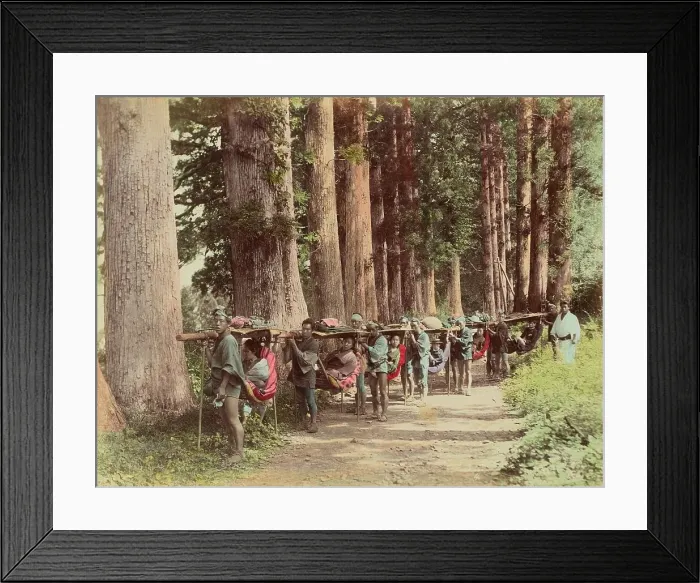 Framed Print : Kago Travelling Chair, 1870s-1890s. Creator: Kusakabe Kimbei Framed Print : Kago Travelling Chair, 1870s-1890s. Creator: Kusakabe Kimbei