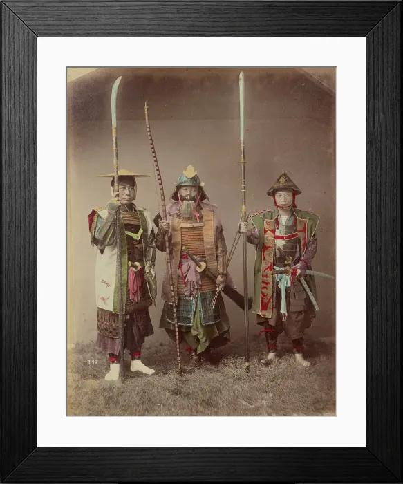 Framed Print : Samurai in Armour, 1870s-1890s. Creator: Kusakabe Kimbei Framed Print : Samurai in Armour, 1870s-1890s. Creator: Kusakabe Kimbei