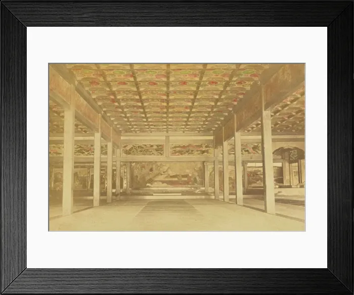 Framed Print : Interior of Hongwanji Temple, Kyoto. The Cathedral of the Shinshu Sect. 1897. Creator: Ogawa Kazumasa Framed Print : Interior of Hongwanji Temple, Kyoto. The Cathedral of the Shinshu Sect. 1897. Creator: Ogawa Kazumasa