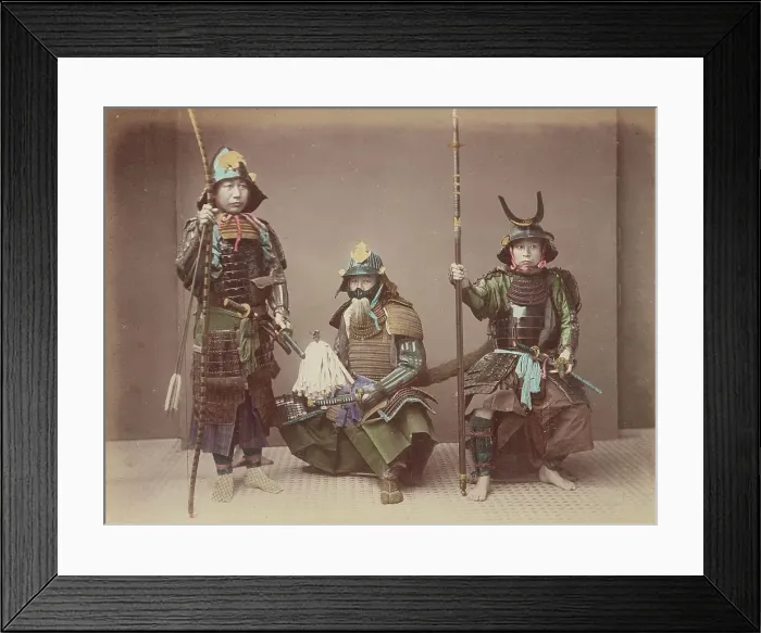 Framed Print : Samurai in Armour, 1870s-1890s. Creator: Kusakabe Kimbei Framed Print : Samurai in Armour, 1870s-1890s. Creator: Kusakabe Kimbei
