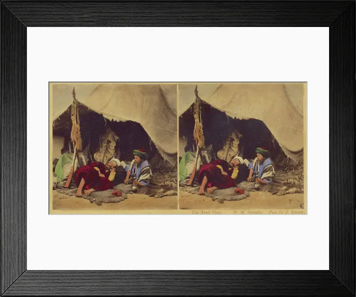Framed Print : The Arab Tent. 1857-1859. Creator: William Morris Grundy Framed Print : The Arab Tent. 1857-1859. Creator: William Morris Grundy