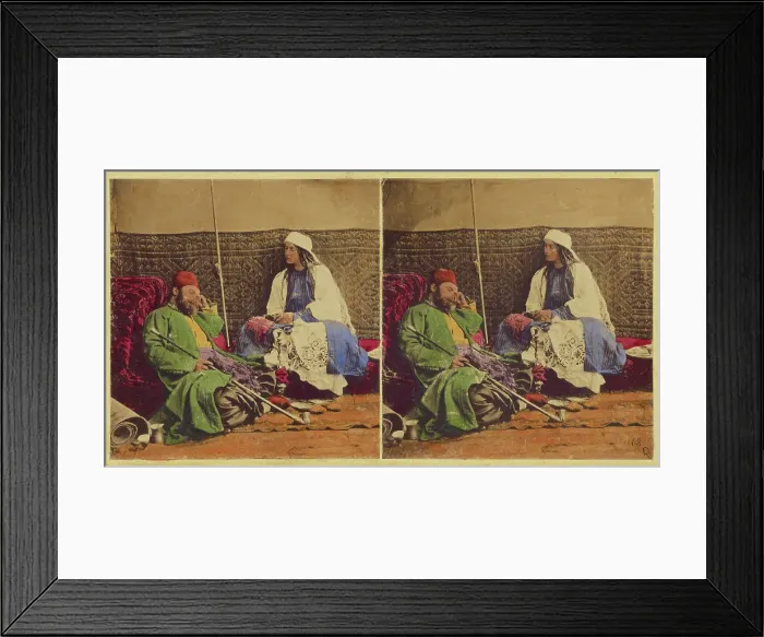 Framed Print : Turkish Lady and Gentleman. 1857-1859. Creator: William Morris Grundy Framed Print : Turkish Lady and Gentleman. 1857-1859. Creator: William Morris Grundy