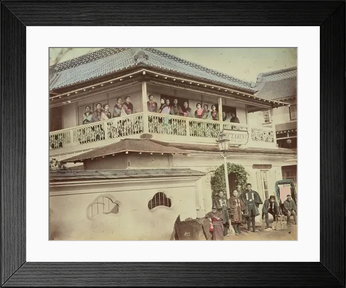 Framed Print : Geisha House, 1870s-1890s. Creator: Kusakabe Kimbei Framed Print : Geisha House, 1870s-1890s. Creator: Kusakabe Kimbei