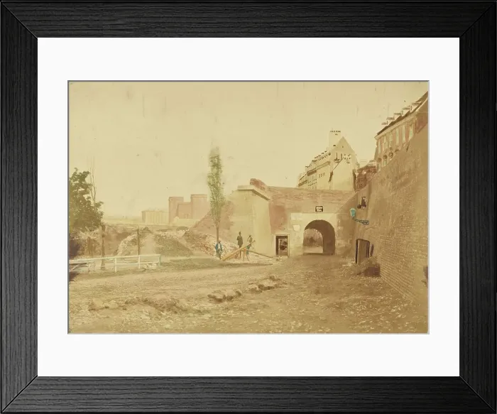 Framed Print : Demolition of Fisher Gate, about 1859. Creator: Unknown Framed Print : Demolition of Fisher Gate, about 1859. Creator: Unknown