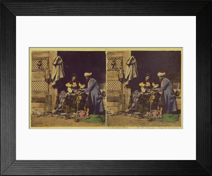 Framed Print : Turkish Shop. 1857-1859. Creator: William Morris Grundy Framed Print : Turkish Shop. 1857-1859. Creator: William Morris Grundy