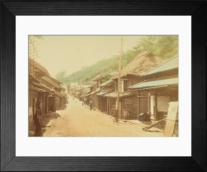 Framed Print : The Tokaido Road Through Kanagawa, 1897. Creator: Ogawa Kazumasa Framed Print : The Tokaido Road Through Kanagawa, 1897. Creator: Ogawa Kazumasa