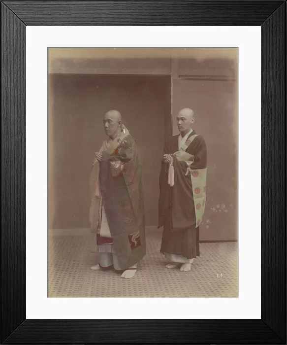 Framed Print : Buddhist Priests, 1870s-1890s. Creator: Kusakabe Kimbei Framed Print : Buddhist Priests, 1870s-1890s. Creator: Kusakabe Kimbei