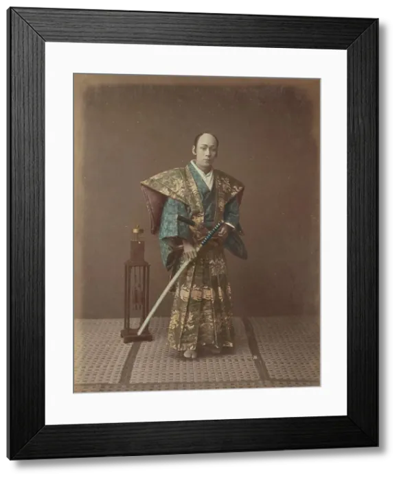 Framed Print : Samurai, 1870s-1890s. Creator: Kusakabe Kimbei Framed Print : Samurai, 1870s-1890s. Creator: Kusakabe Kimbei
