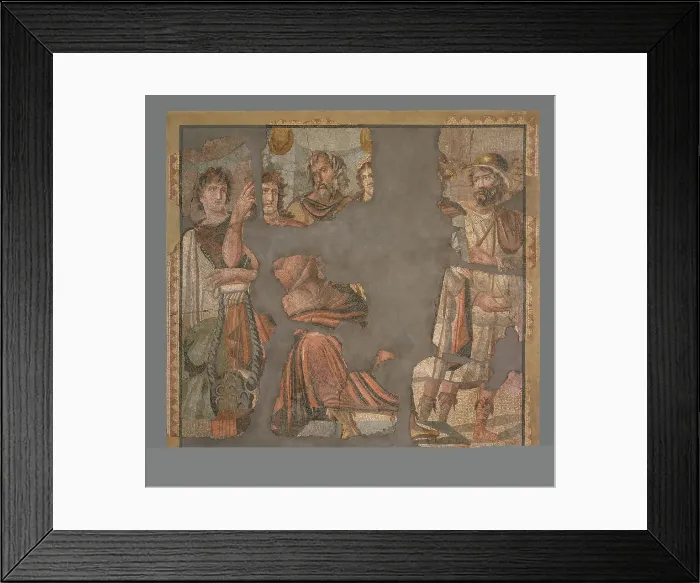 Framed Print : Mosaic Floor with Achilles and Briseis, A.D. 100-300. Creator: Unknown Framed Print : Mosaic Floor with Achilles and Briseis, A.D. 100-300. Creator: Unknown