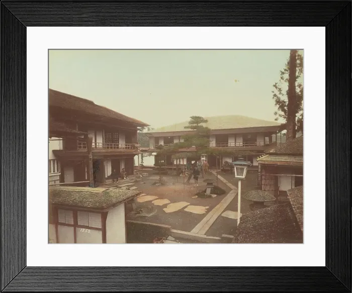 Framed Print : Sudzuki Hotel, Nikko, 1870s-1890s. Creator: Kusakabe Kimbei Framed Print : Sudzuki Hotel, Nikko, 1870s-1890s. Creator: Kusakabe Kimbei