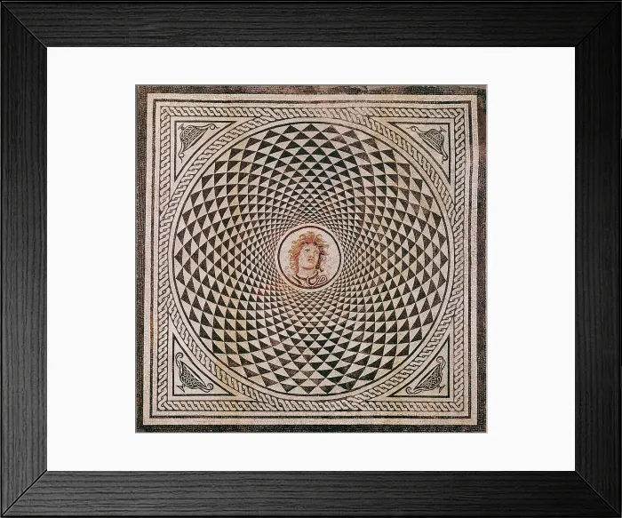 Framed Print : Mosaic Floor with Head of Medusa, about A.D. 115-150. Creator: Unknown Framed Print : Mosaic Floor with Head of Medusa, about A.D. 115-150. Creator: Unknown