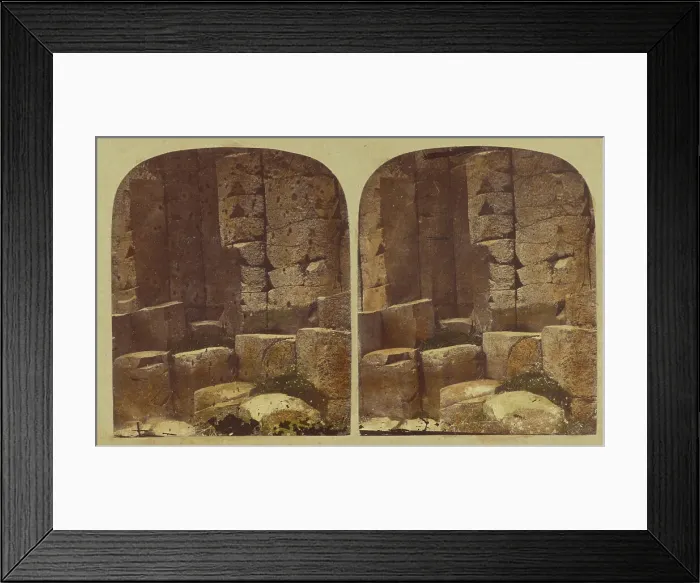 Framed Print : Sectional View of the Basaltic Columns, Giant's Causeway, County of Antrim. Ireland, about 1860. Creator: London Stereoscopic & Photographic Co Framed Print : Sectional View of the Basaltic Columns, Giant's Causeway, County of Antrim. Ireland, about 1860. Creator: London Stereoscopic & Photographic Co