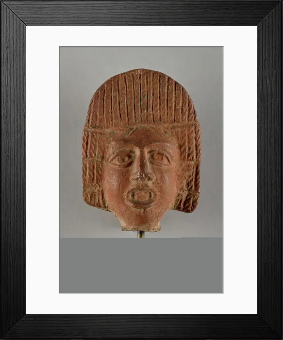 Framed Print : Lamp Fragment (Handle Ornament), 1st century A.D. Creator: Unknown Framed Print : Lamp Fragment (Handle Ornament), 1st century A.D. Creator: Unknown