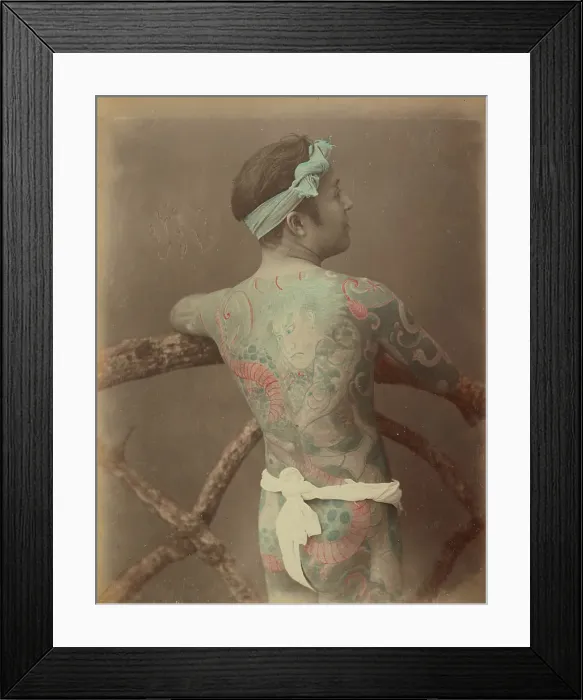 Framed Print : Japanese Tattoo, 1870s-1890s. Creator: Kusakabe Kimbei Framed Print : Japanese Tattoo, 1870s-1890s. Creator: Kusakabe Kimbei