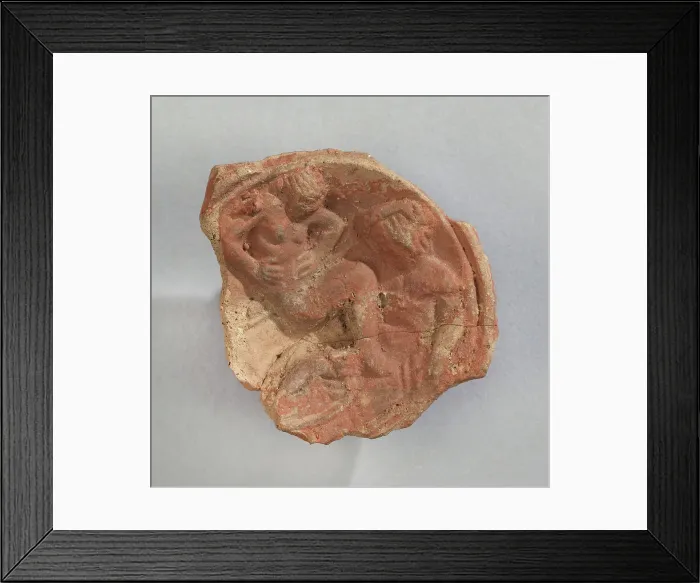 Framed Print : Lamp (comprised of 2 Joined Fragments), 3rd century A.D. Creator: Unknown Framed Print : Lamp (comprised of 2 Joined Fragments), 3rd century A.D. Creator: Unknown