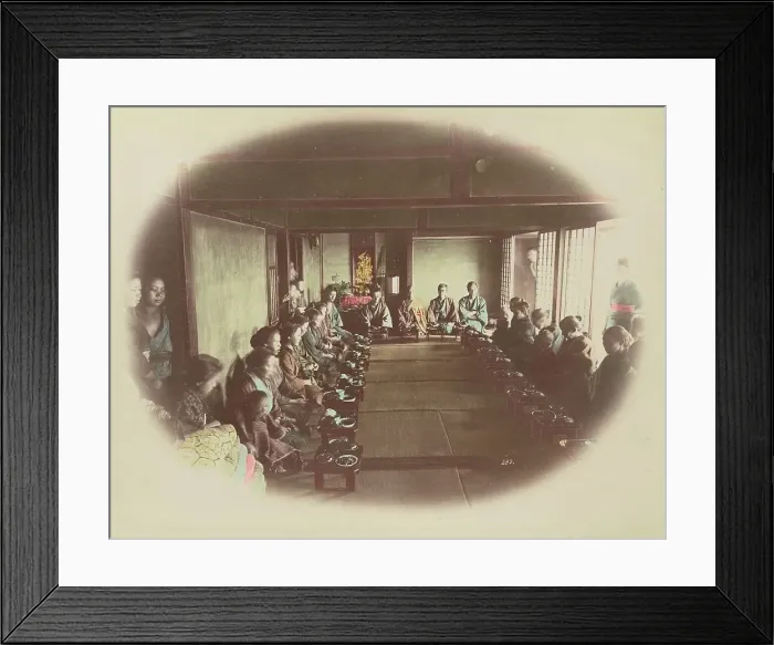 Framed Print : Eating at Home, 1870s-1890s. Creator: Kusakabe Kimbei