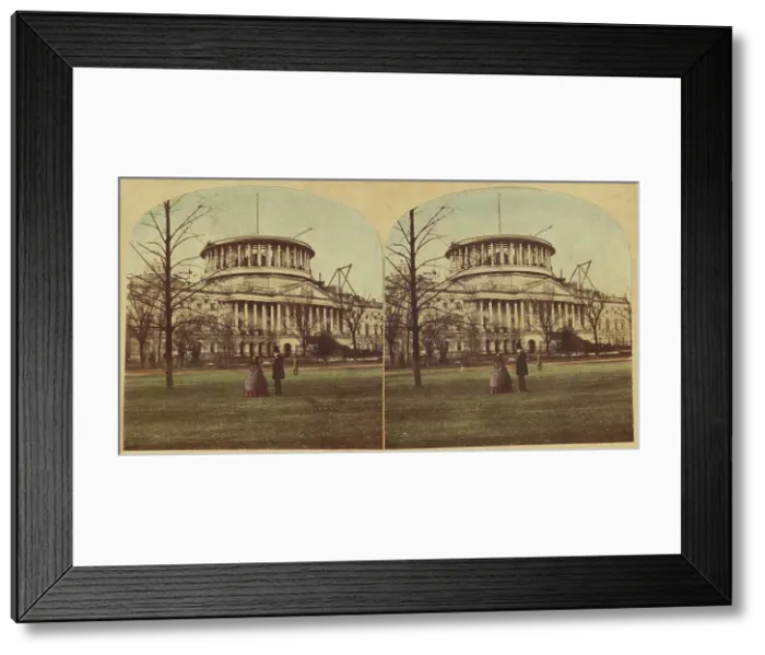 Framed Print : View of The Capitol, Washington, U.S. about 1860. Creator: London Stereoscopic & Photographic Co Framed Print : View of The Capitol, Washington, U.S. about 1860. Creator: London Stereoscopic & Photographic Co