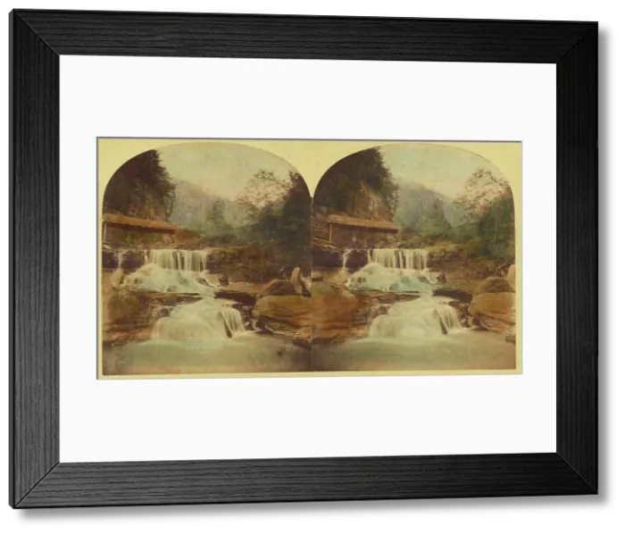 Framed Print : Crystal Cascade, Catskill Mountains, about 1865. Creator: London Stereoscopic & Photographic Co Framed Print : Crystal Cascade, Catskill Mountains, about 1865. Creator: London Stereoscopic & Photographic Co