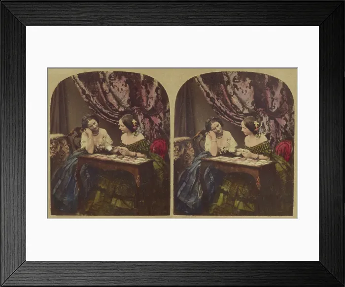 Framed Print : Fortune Telling, about 1865. Creator: London Stereoscopic & Photographic Co Framed Print : Fortune Telling, about 1865. Creator: London Stereoscopic & Photographic Co