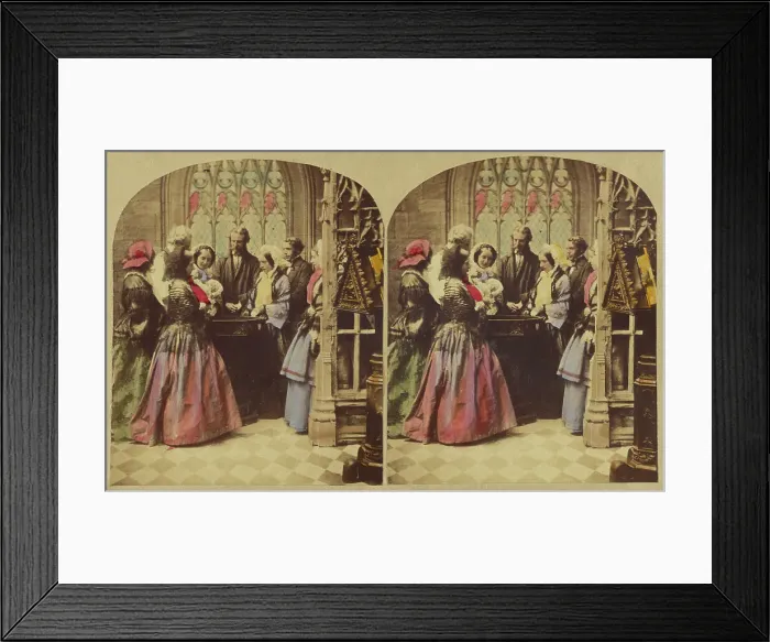 Framed Print : The Christening, about 1865. Creator: London Stereoscopic & Photographic Co Framed Print : The Christening, about 1865. Creator: London Stereoscopic & Photographic Co