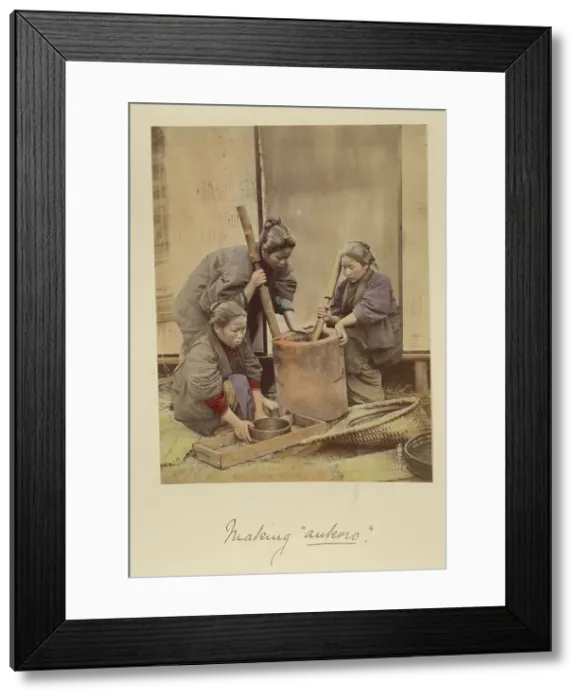 Framed Print : Making aukoro, about 1873-1883. Creator: Shinichi Suzuki I Framed Print : Making aukoro, about 1873-1883. Creator: Shinichi Suzuki I